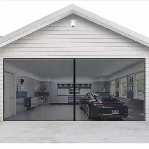 Garage door screen with strong magnets durable screen mesh