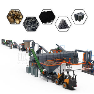 Ligne de production de machine à fabriquer du biochar et du charbon de bois sans fumée à prix d'usine avec moteur, capacité de 300-3000 kg, en acier inoxydable - Product Image 1