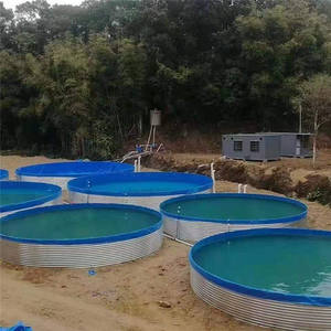 高密度エビ池、高さ1.15メートルの亜鉛メッキ鋼板繁殖池、キャンバス水タンク、新しいタイプの魚池 - Product Image 3