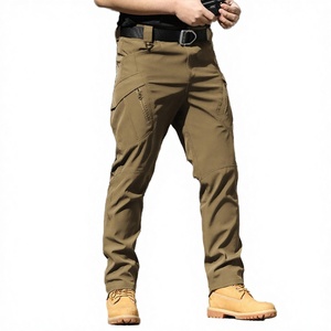 High Quality Men's <b>Waterproof</b> Breathable Softshell Straight Pattern Outdoor Hiking Hunting <b>Cargo</b> <b>Pants</b> for Spring and Autumn - Product Image 3