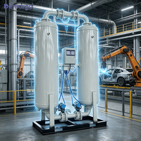 Sécheur d'air déshydratant régénératif sans chaleur Demargo DM250WR 27 Nm/min -40 DN80 à bride, contrôle PLC, compresseur en acier inoxydable