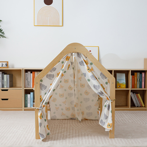 Casa de juegos interior de madera Montessori para niños pequeños, tienda de campaña interior, Centro de Actividades, sala de juegos, muebles para niños en edad preescolar - Product Image 4