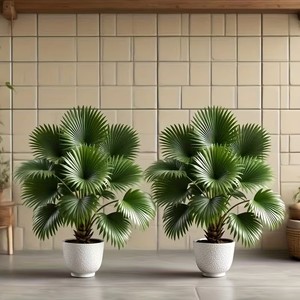 1 Grande Palma Artificiale con Foglie Verdi Folte, Albero Finto Realistico con Tronco e Vaso, Bassa Manutenzione, per Interni - Product Image 5