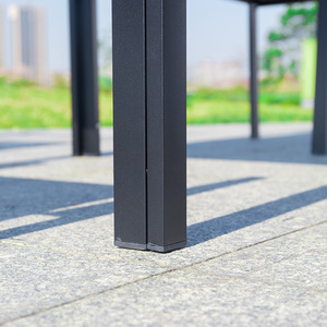<span class=keywords><strong>Table</strong></span> de café <span class=keywords><strong>rectangulaire</strong></span> ronde moderne pour l'extérieur, jardin, <span class=keywords><strong>balcon</strong></span>, cour, loisirs, <span class=keywords><strong>table</strong></span> à manger portable en aluminium - Product Image 3