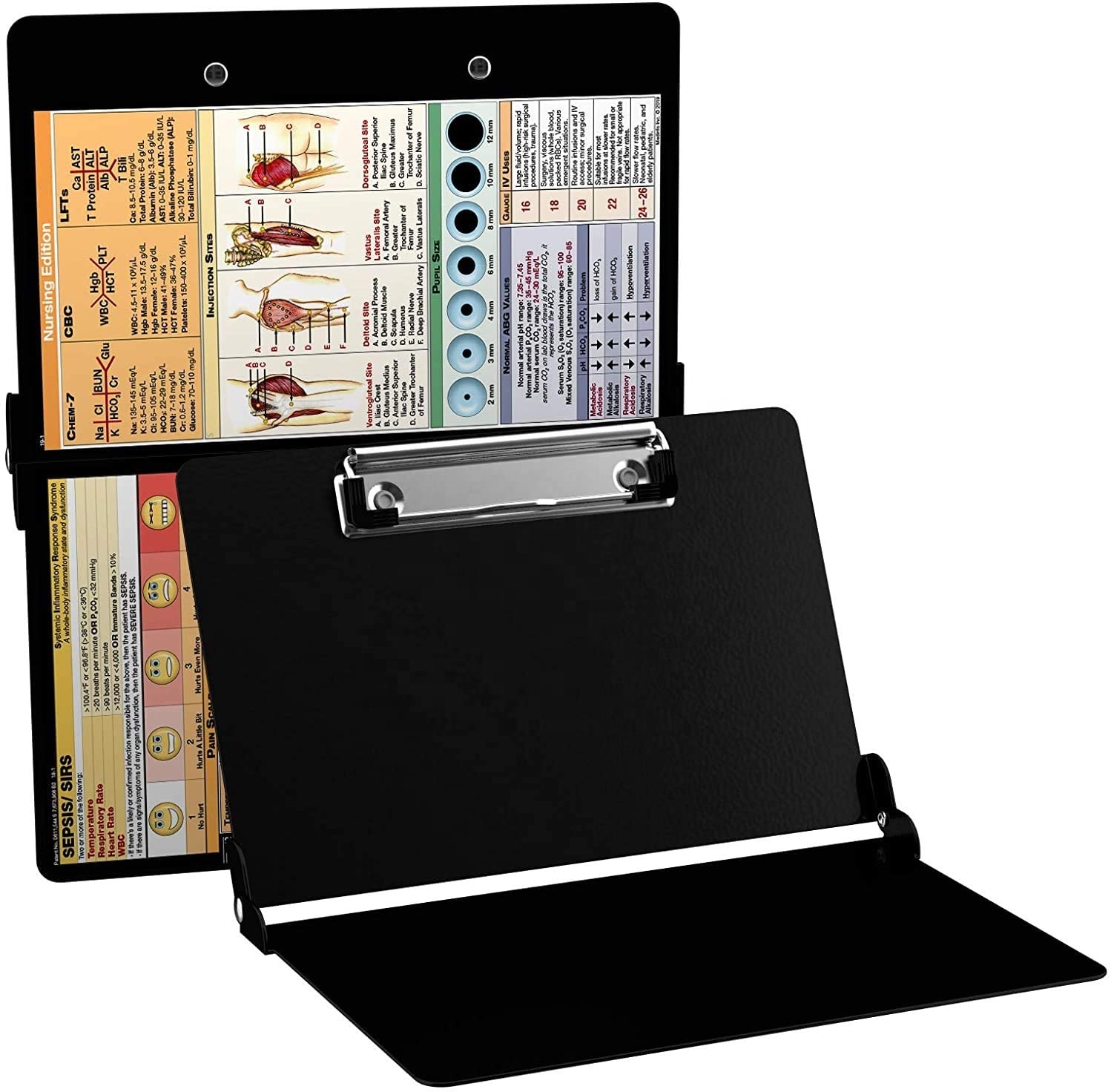 Amazon  Hot Sale  Custom Logo Aluminum Alloy Medical Folder Clip Nursing Foldable Clipboard