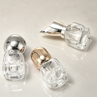 Flacon de parfum en verre transparent vide de 15 ml, conteneur de parfum portable avec boîte cadeau personnalisée imprimée