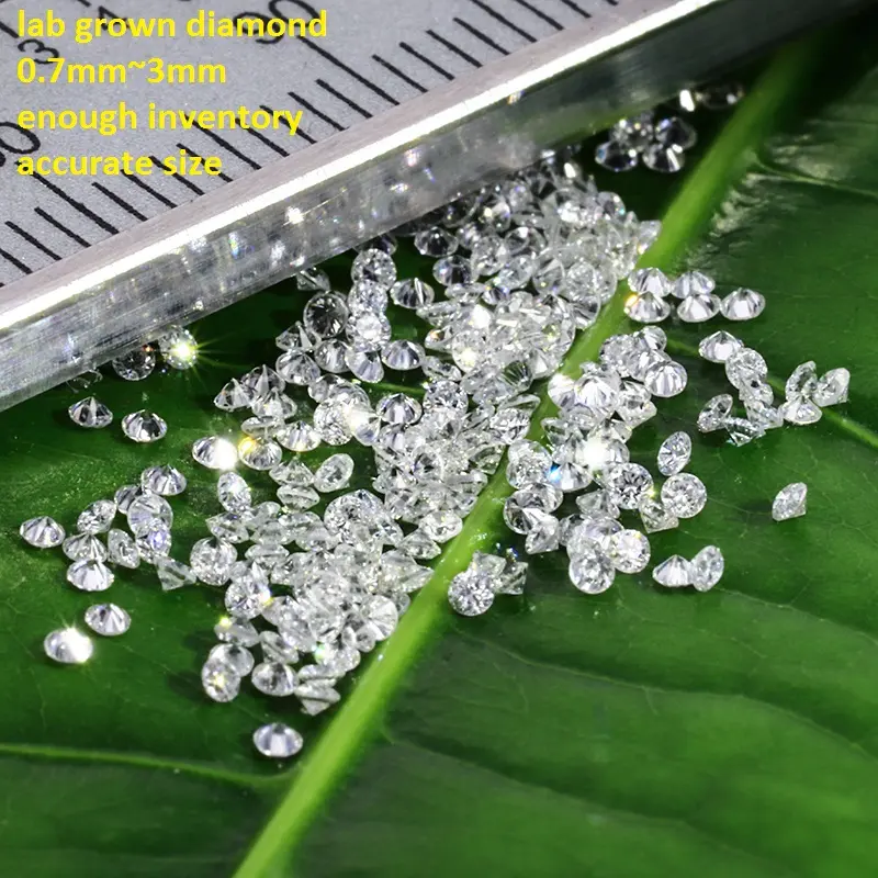 Starsgem Atacado 0.7mm-3mm homem feito Certified Melee Loose Diamant Synthetic China Criado HPHT CVD Lab Grown Diamond