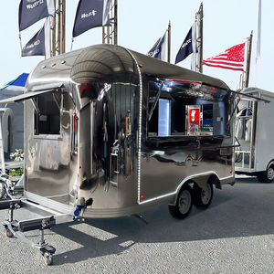 4m 스테인레스 스틸 모바일 식품 카트 에어 4 륜 디자인 스트림 식품 트레일러 맞춤형 용량 레스토랑 푸드 트럭 - Product Image 1