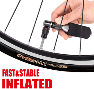 Inflador de neumáticos de bicicleta CO2, inflador rápido y seguro con válvula <span class=keywords><strong>Presta</strong></span> y Schrader, Compatible - Product Image 3