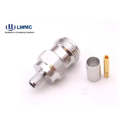 Conector de crimpado recto tipo N hembra/macho altamente recomendado para mini cable LMR240/ RG8