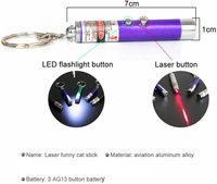 Penjualan Langsung Pabrik Mainan Laser Pointer LED Interaktif untuk Kucing, Laser Inframerah, Logam Paduan Aluminium, Warna Campuran, Dapat Disesuaikan