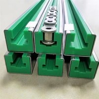 Rail de guidage latéral linéaire à chaîne incurvée en plastique pour convoyeur Guides de chaîne en plastique personnalisables en UHMWPE flexibles