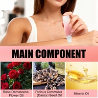Huile Essentielle de Rose Pure à 100% Tongfu en Roll-On 10ml pour l'Aromathérapie et les Soins Corporels Tous Types de Peau