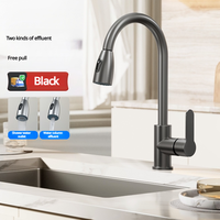 Robinet de cuisine moderne en acier inoxydable 304, anti-éclaboussures, avec douchette extractible et mélangeur flexible pour évier de cuisine