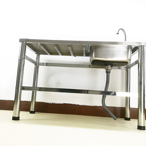 Évier double moderne en acier inoxydable, résistant à la rouille, facile à nettoyer, pour lavabo de salle de bain, hôtel, restaurant, stations de nettoyage de cuisine - Product Image 5