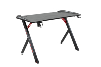 Bureau de jeu moderne à LED en bois, métal et carbone pour la maison, le bureau ou la salle de jeux E-Sport Racing Style
