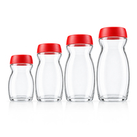 Bocaux en verre transparents pour café instantané, scellés sous vide, avec couvercle à vis, 200ml, 400ml, 800ml, 870ml