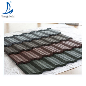 Tuiles pliées pour toiture en pierre noire standard des États-Unis Dominique Jamaïque, tuiles espagnoles en métal alu-zinc pour maisons - Product Image 5