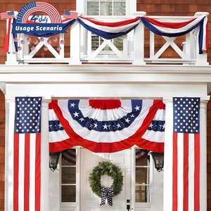 Conjunto de decoración de patio al aire libre del Día DE LA Independencia americana, pancartas de fiesta coloridas que incluyen pancarta pareado - Product Image 3