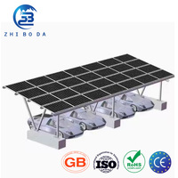 Système de montage d'abri de voiture solaire à haute efficacité Structure de support photovoltaïque étanche Zn-Mg-Al réglable