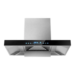 <span class=keywords><strong>Hotte</strong></span> <span class=keywords><strong>de</strong></span> cuisine noire en verre trempé, boîtier en acier inoxydable, faible bruit, contrôlée par application, 900 mm, montage mural, 2 lumières LED, <span class=keywords><strong>cuivre</strong></span> - Product Image 2