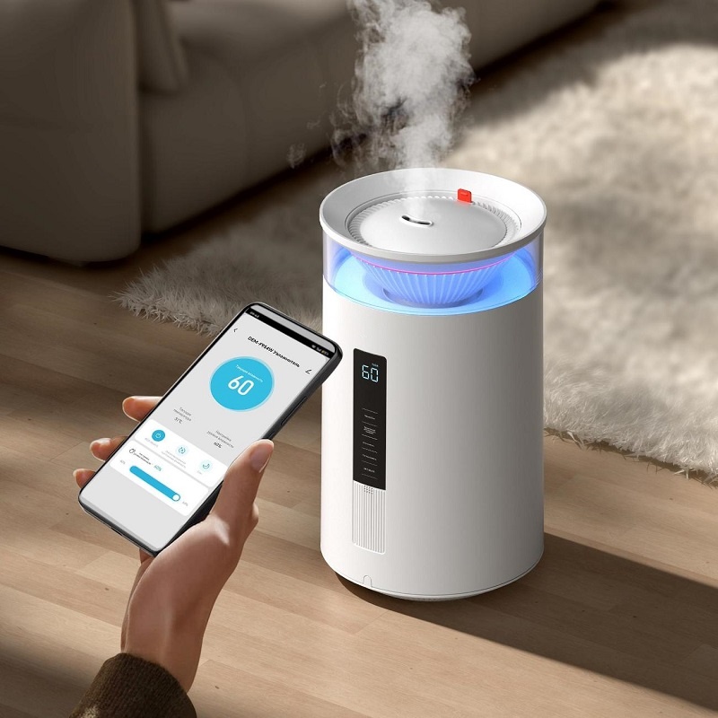 Cool and Warm Mist Smart Wifi Humidifier Factory Digital Steam Humidifier OEM LED Display Hot Air Humidifier Wholesale