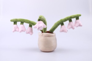Plantes en pot en peluche mignonnes de guérison-Muguet, poupée de décoration de maison/bureau, idée cadeau, OEM/ODM disponible - Product Image 2