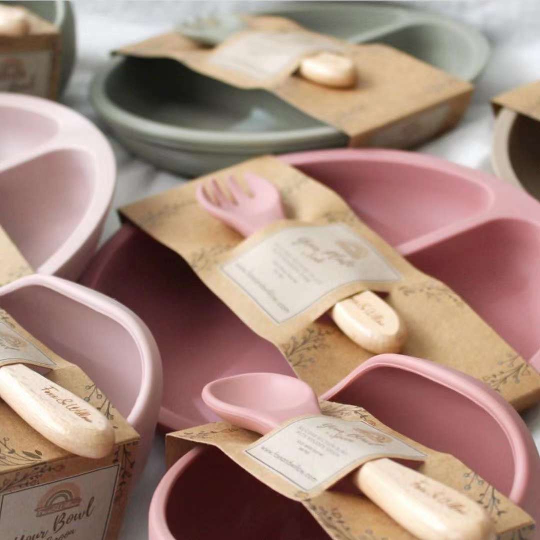 Вакуумная миска для кормления младенцев, из пищевого силикона, без бисфенола А, с ложкой