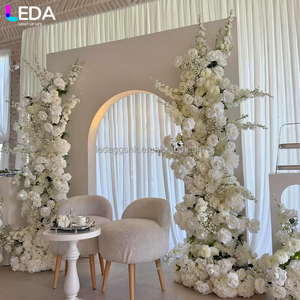 LEDA Custom Led Events Stage Backdrop <b>White</b> Large Square Hanging Flower <b>Acrylic</b> Backdrop for Wedding - Product Image 4
