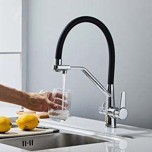 <span class=keywords><strong>Miscelatore</strong></span> <span class=keywords><strong>Acqua</strong></span> Calda e Fredda con Rotazione a 360°, Rubinetto da <span class=keywords><strong>Cucina</strong></span> in Acciaio Inox con Valvola in Ceramica e Filtro Purificatore d'<span class=keywords><strong>Acqua</strong></span> - Product Image 4