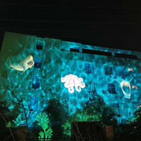 Océan vague ondulation de l'eau lampe de projection mur pont gobo lumière bâtiment paysage publicité extérieure lumières