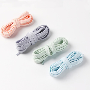 Youki HF Casual Retro <b>Soft</b> Four Colors 8mm Polyester Canvas Flat <b>Shoe</b> Laces - Product Image 2
