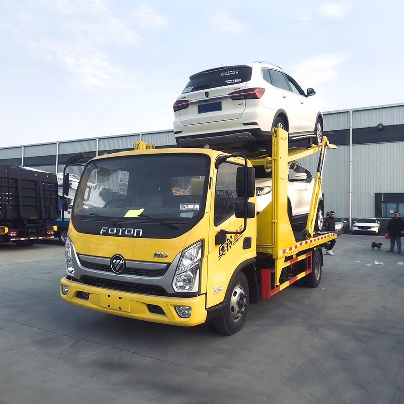 Foton 4x2 Road Vehicle Recovery Truck 2 Cars Fully Landed Doubled Deck Wrecker Tow Truck · image 2