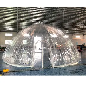 Transparent étanche à l'air deux couches gonflable bulle tente igloo dôme tente hôtel extérieur étanche bulle maison pour événement