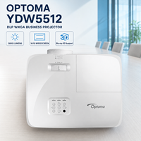 Proyector Empresarial Optoma YDW5512 DLP WXGA para Salas de Reuniones, 3800 Lúmenes, Compatible con Entrada 1080P y 12000 Horas de Vida Útil de la Lámpara