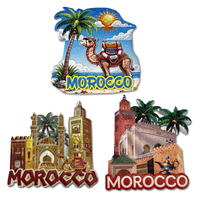 Cadeau de voyage en résine avec logo personnalisé Santorin Grèce Chypre Aimant de réfrigérateur âne souvenir