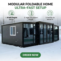 Maison modulaire préfabriquée extensible à haute isolation pour l'hiver, imperméable, pour les régions climatiques froides