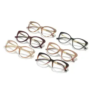 Montures optiques Montures de lunettes confortables Cercle rond Tr90 Cadre optique tendance