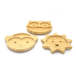 Plato <span class=keywords><strong>de</strong></span> Bambú Natural Ecológico para Bebés, con Forma <span class=keywords><strong>de</strong></span> Animal, Bandeja <span class=keywords><strong>de</strong></span> Servir Infantil Dividida, Bonito Plato <span class=keywords><strong>de</strong></span> Dibujos Animados con Diseño <span class=keywords><strong>de</strong></span> Búho y Sol para Niños Pequeños - Product Image 6