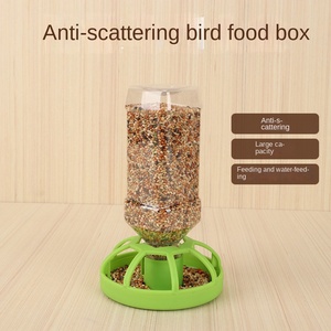 Mangeoire cylindrique anti-éclaboussures grande capacité pour <span class=keywords><strong>oiseaux</strong></span> bébés et jeunes perroquets, double usage nourriture/eau, pour petits <span class=keywords><strong>oiseaux</strong></span> et animaux de compagnie - Product Image 2