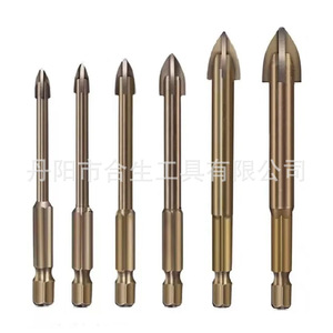 ดอกสว่านเซรามิกอเนกประสงค์ แบบเมตริก ความยาวมาตรฐาน ก้านหกเหลี่ยม เคลือบ TiCN สำหรับโลหะที่ไม่ใช่เหล็ก - Product Image 1