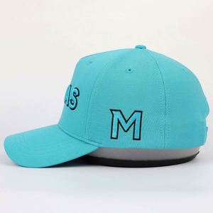 Nouvelle Arrivée 2021 Casquette de Baseball Unisexe Adulte à 5 Panneaux, Tissu Structuré, Broderie 3D, Boucle Métallique Bleue - Product Image 3