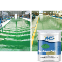 Sampel Gratis YMS 100% Solid Tanpa Pelarut Dua Komponen Pelapis Epoksi Cair Self-Leveling untuk Substrat Beton, Anti Gores