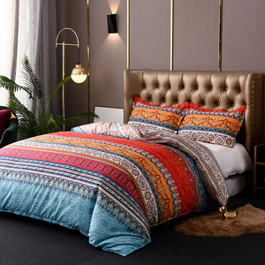 Hot <strong>Sales</strong> Bohemia Microfiber 100% Polyester Anti-Pilling <strong>Duvet</strong> Cover Set Single Double <strong>King</strong> <strong>Super</strong> <strong>King</strong> 3pcs Bedding for Home Use - Product Image 4