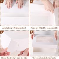 Boîtes à gâteaux rectangulaires avec fenêtre, format quart de feuille, pour pâtisseries, gâteaux, cupcakes, beignets, biscuits, tartes – Emballage