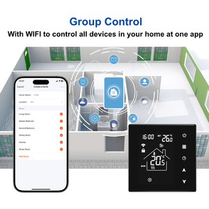 Termostato de Ambiente com Detecção de Janela Aberta Controle pelo APP Tuya Termostato para Apartamento para Aquecimento de Água Controle em Grupo Termostato WiFi - Product Image 4