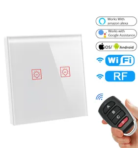 Factory Direct WIFI Touch Switch for Home 2 Gang Zigbee Wireless Switch Google Alexa Voice Control Remote Wall Switches