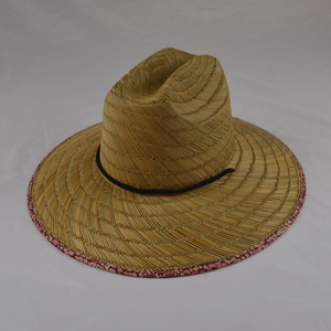 Sombreros de paja tipo boater personalizados de fábrica al por mayor, sombreros de paja de moda con logo, sombreros de paja tipo boater con fieltro y purpurina - Product Image 5