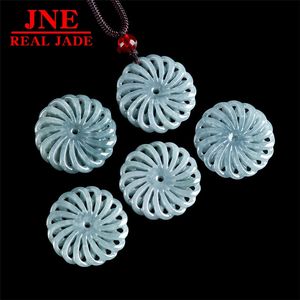 จี้หยกน้ำเงินธรรมชาติ รูปทรง<span class=keywords><strong>วง</strong></span><span class=keywords><strong>ล้อ</strong></span> นำ<span class=keywords><strong>โชค</strong></span> สร้อยคอหยกสำหรับผู้ชายและผู้หญิง - Product Image 3