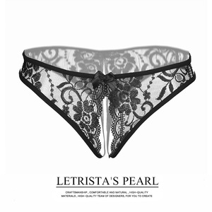 Culottes sexy en dentelle transparente à entrejambe ouvert pour femmes, pas besoin de les enlever, string sexy à taille basse. - Product Image 5